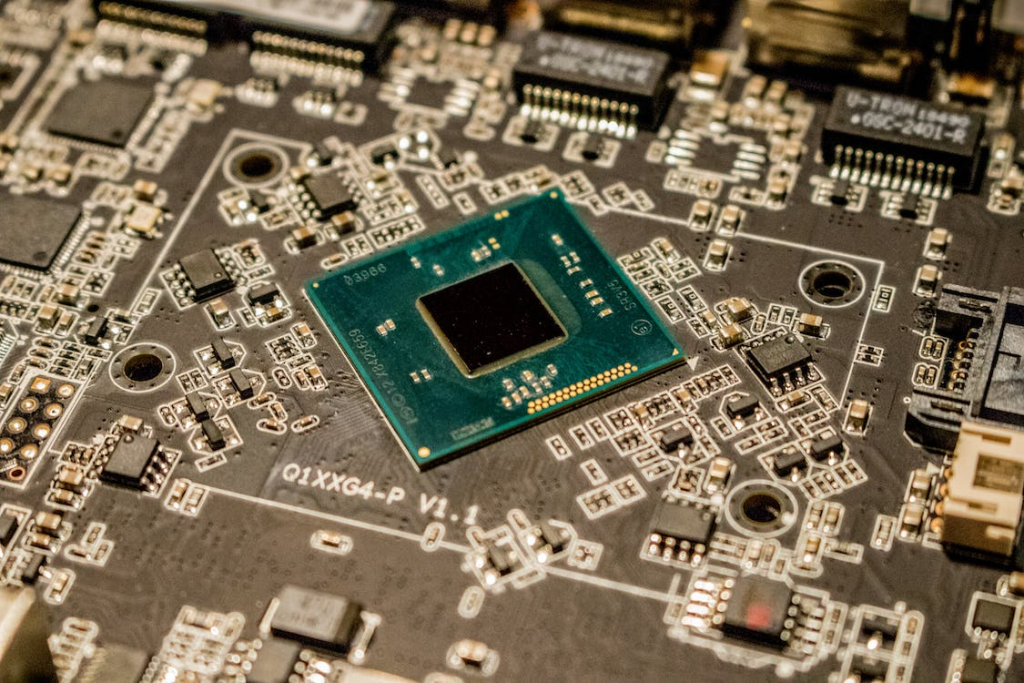 A green and black circuit board