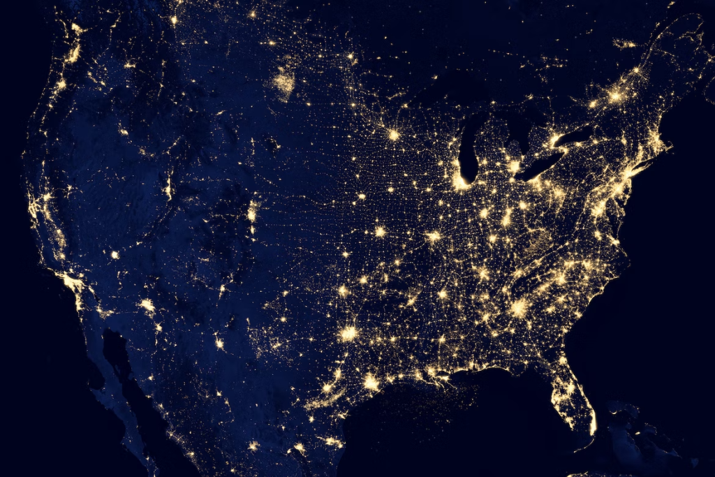 USA as seen from a NASA orbit