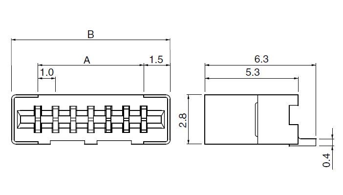 Buy JST FFC Connector Part Number 03FMS10SPTFLFSN Online