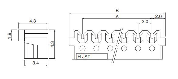 Buy JST DR Connector Series Part Number 04DRNE8EP Online