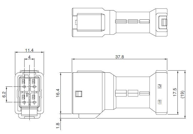 JST 04TJWPSVKELEDZA1 – Reliable Waterproof Connector Housing for Industrial Applications