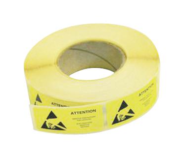 Multicomp Series Labels: Yellow ESD Caution Labels 50x25mm: 0550002