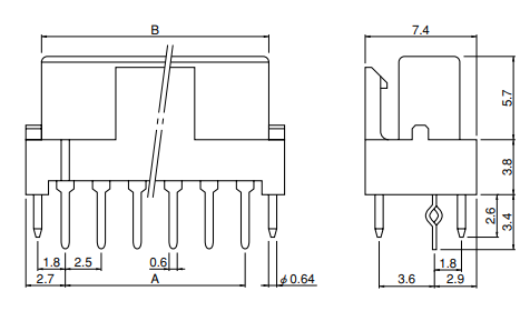 JST 07JLBTE – Reliable 2.5mm Pitch Board-to-Board Connector for Industrial Applications