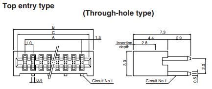 Cooper Series FM: 8-Position 1.0mm Pitch FFC Connector: 08FM10STLFSN