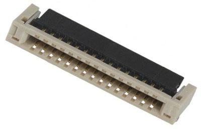 Flex Connectors Series VLP: 15-Position Right-Angle ZIF FFC/FPC Connector