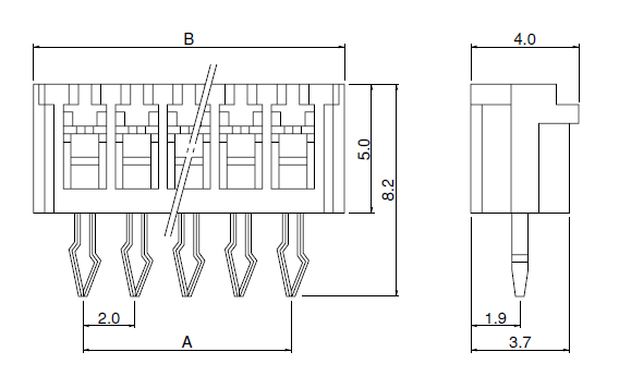 JST Series DA: 12DA-6S Wire-to-Board IDC Connector