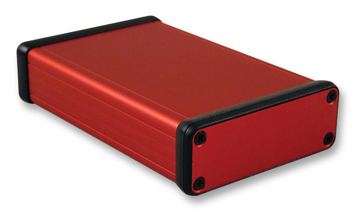 Hammond Series 1455J Enclosure: 75mm Wide Aluminum Box 1455J1201RD