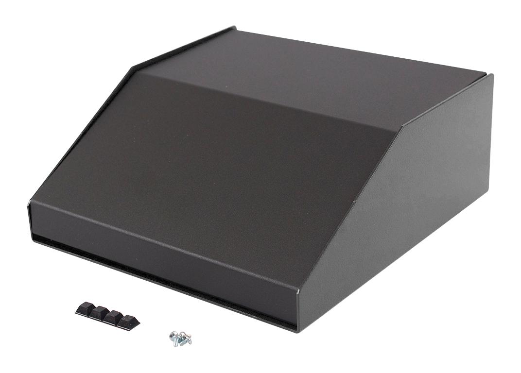 Buy Hammond Sloped Aluminum Console Part Number 1456KK4BKBK Online