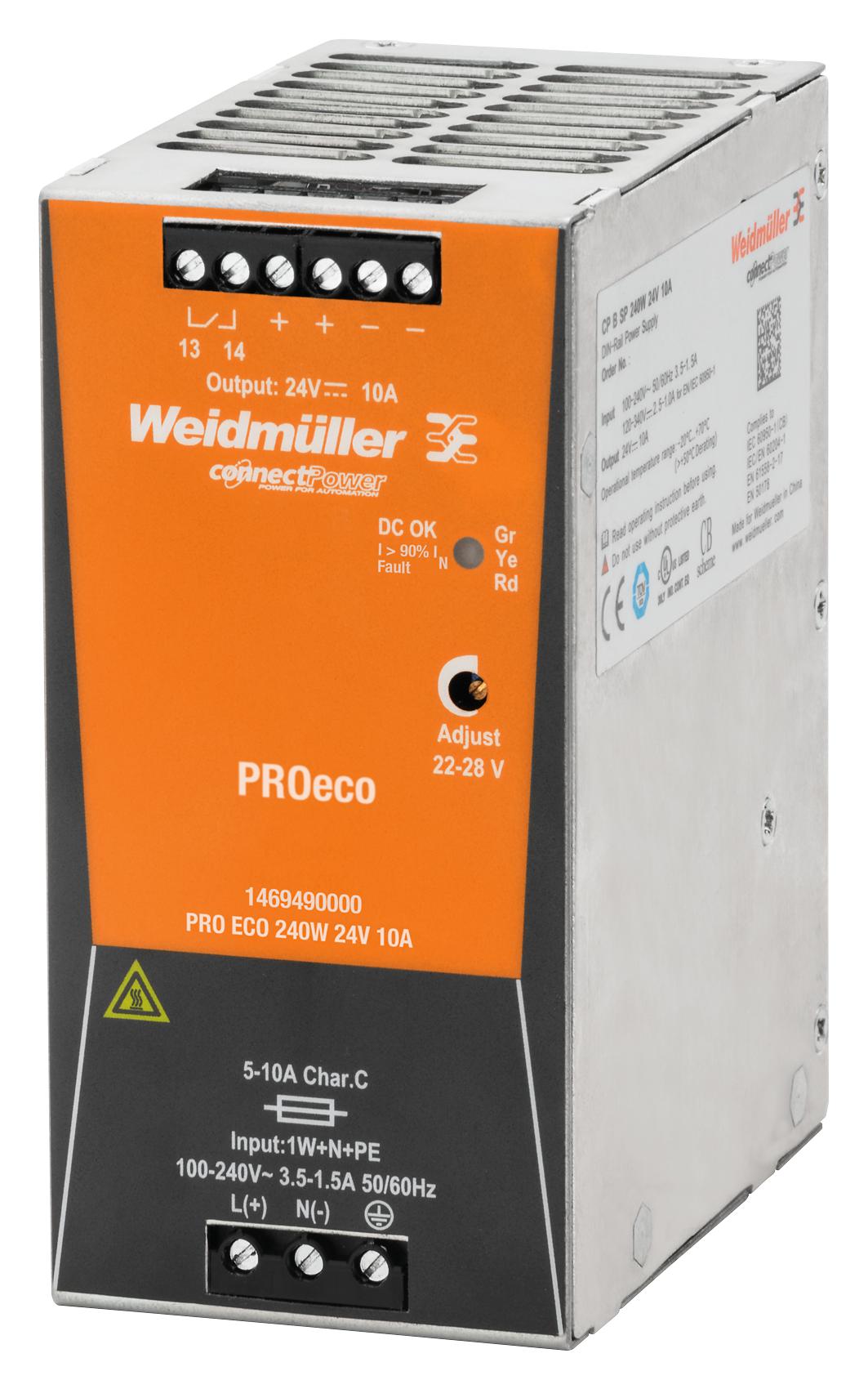1469590000 WEIDMULLER 240W 48V 5A Power Supply | myMectronic