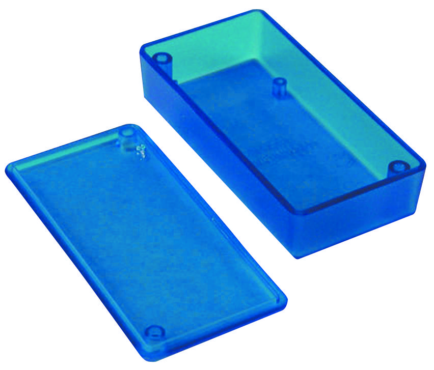 Hammond Series 1551KTBU Translucent Blue Enclosure: 1551KTBU