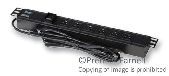 Hammond Series 1582 15 Amp Rackmount Power Strip: 1582T6A1BKRA