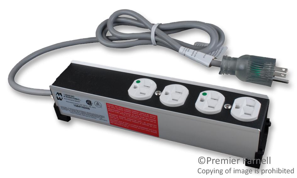 Hammond Series Hospital Grade Power Strip: 1584T4DH6
