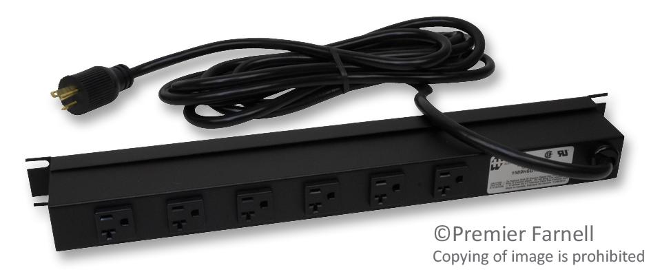 Hammond Series Power Distribution Rackmount: 1589H6G1BKRR