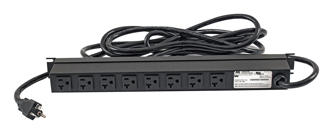Buy Hammond Rackmount Power Strip Part Number 1589H8G1BKRRV Online