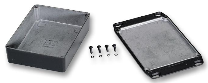 Hammond Series 1590UFL Flanged Lid Enclosure: 1590UFLBK