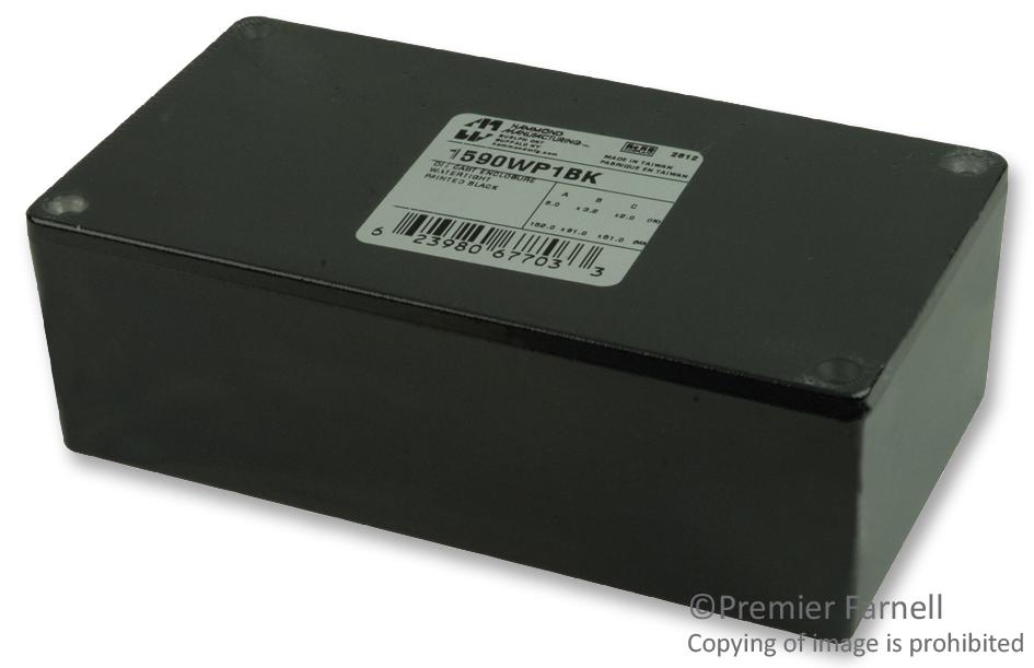 Hammond Series 1590 Waterproof Enclosure: 1590WP1BK