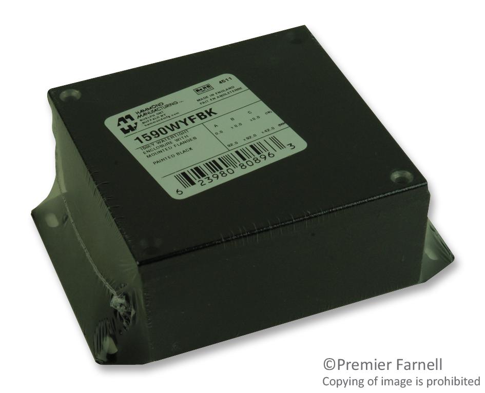 Hammond 1590WYFBK – Reliable Waterproof Aluminum Enclosure for Industrial Applications