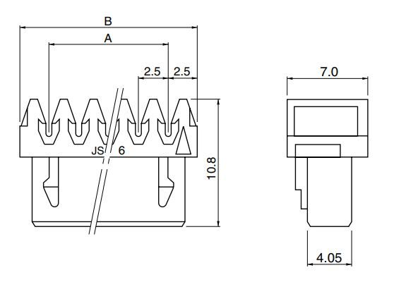 JST Series NRD 16-Position Connector: 16NRD4KP