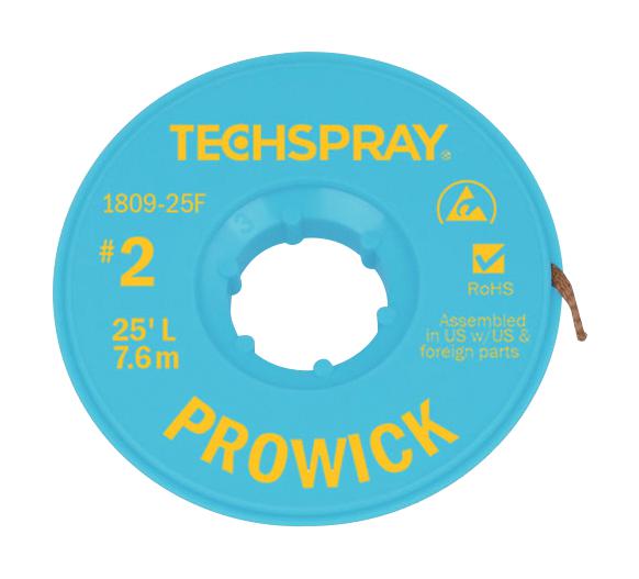 Buy Techspray Desoldering Braid Part Number 1809-25F Online