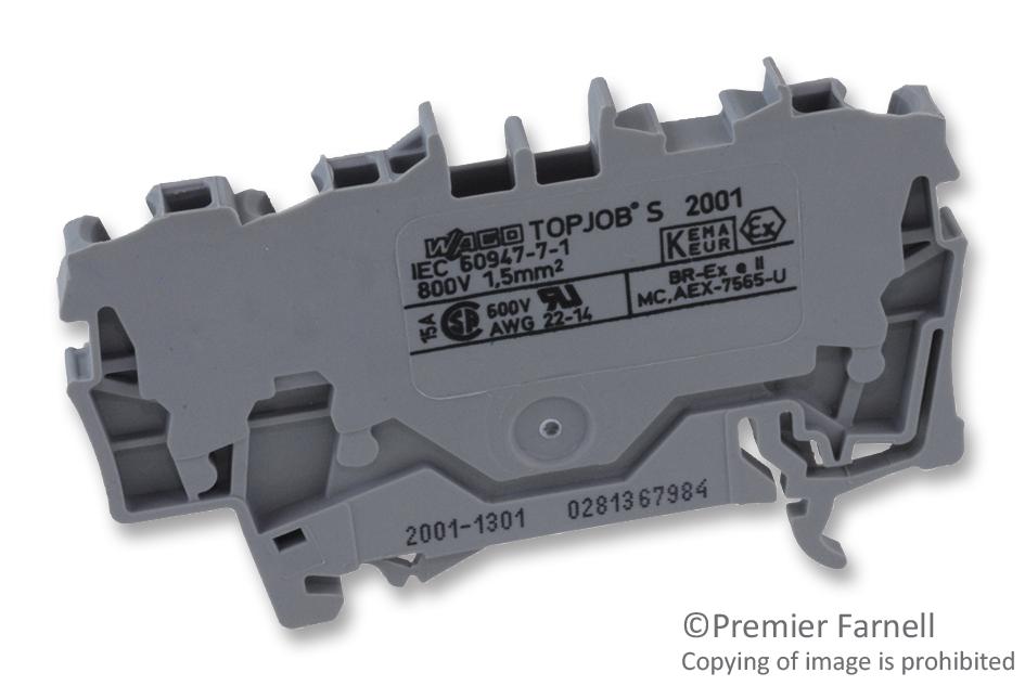 2001-1301 WAGO 3-conductor Terminal Block | myMectronic
