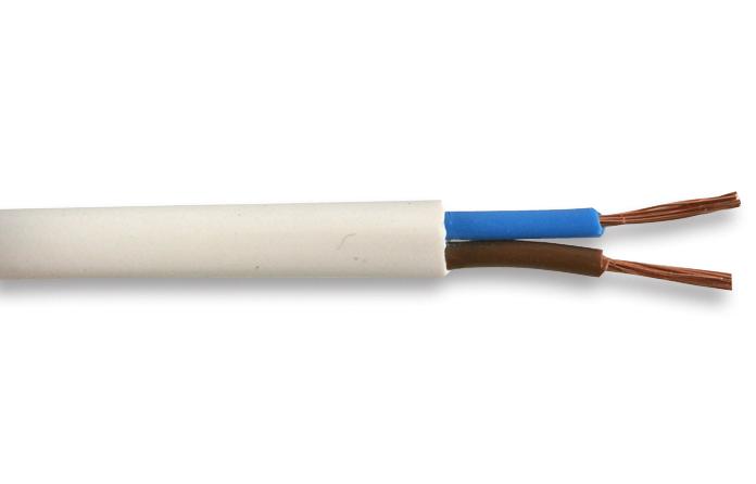Buy Multicomp Two-Core Round 300/300V Part Number 2182Y075MMWHT100M Online
