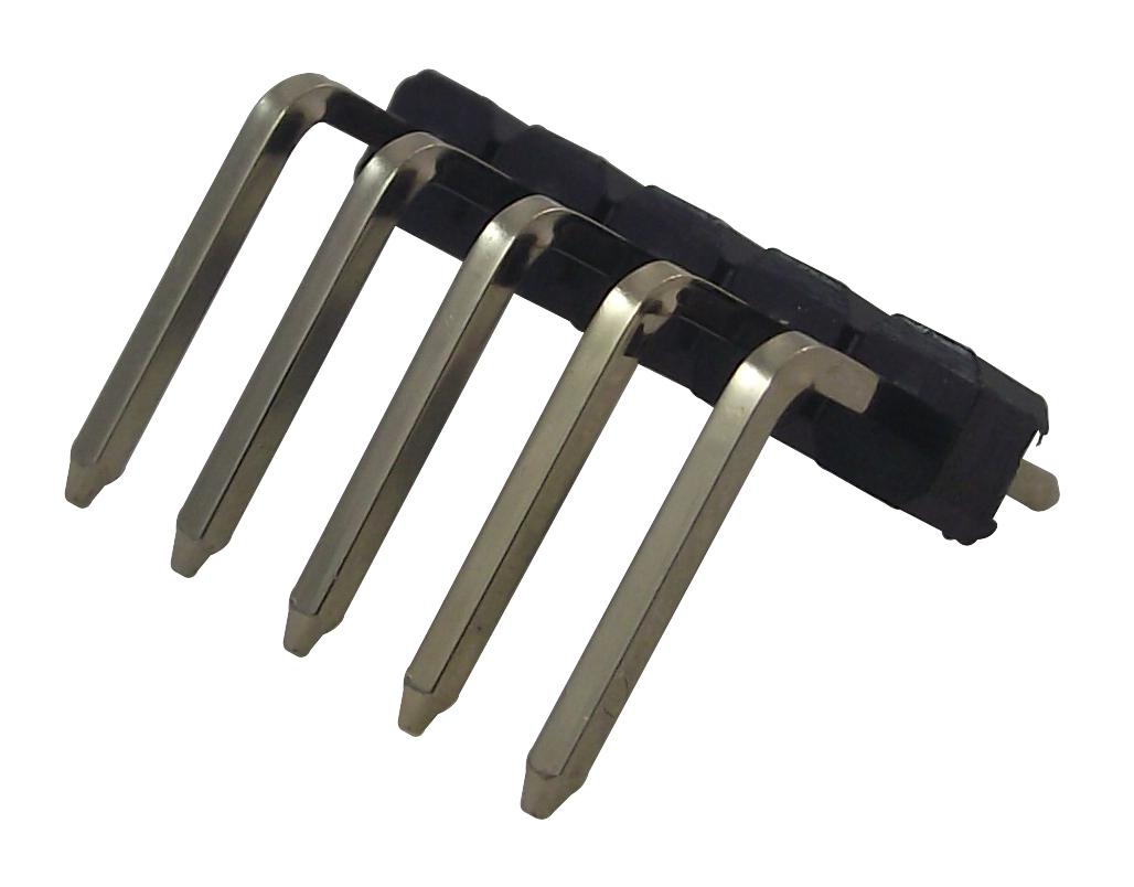 Multicomp Series 22211 5 Way Single Row Right Angle Connector: 2211R-05G