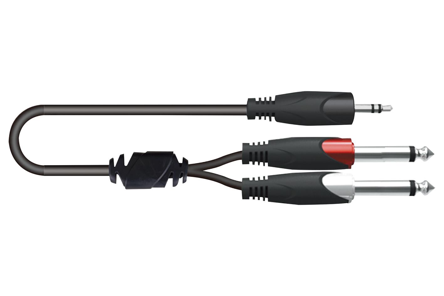 24-16248 STELLAR LABS 3.5mm Stereo to Dual 1/4 Inch | myMectronic