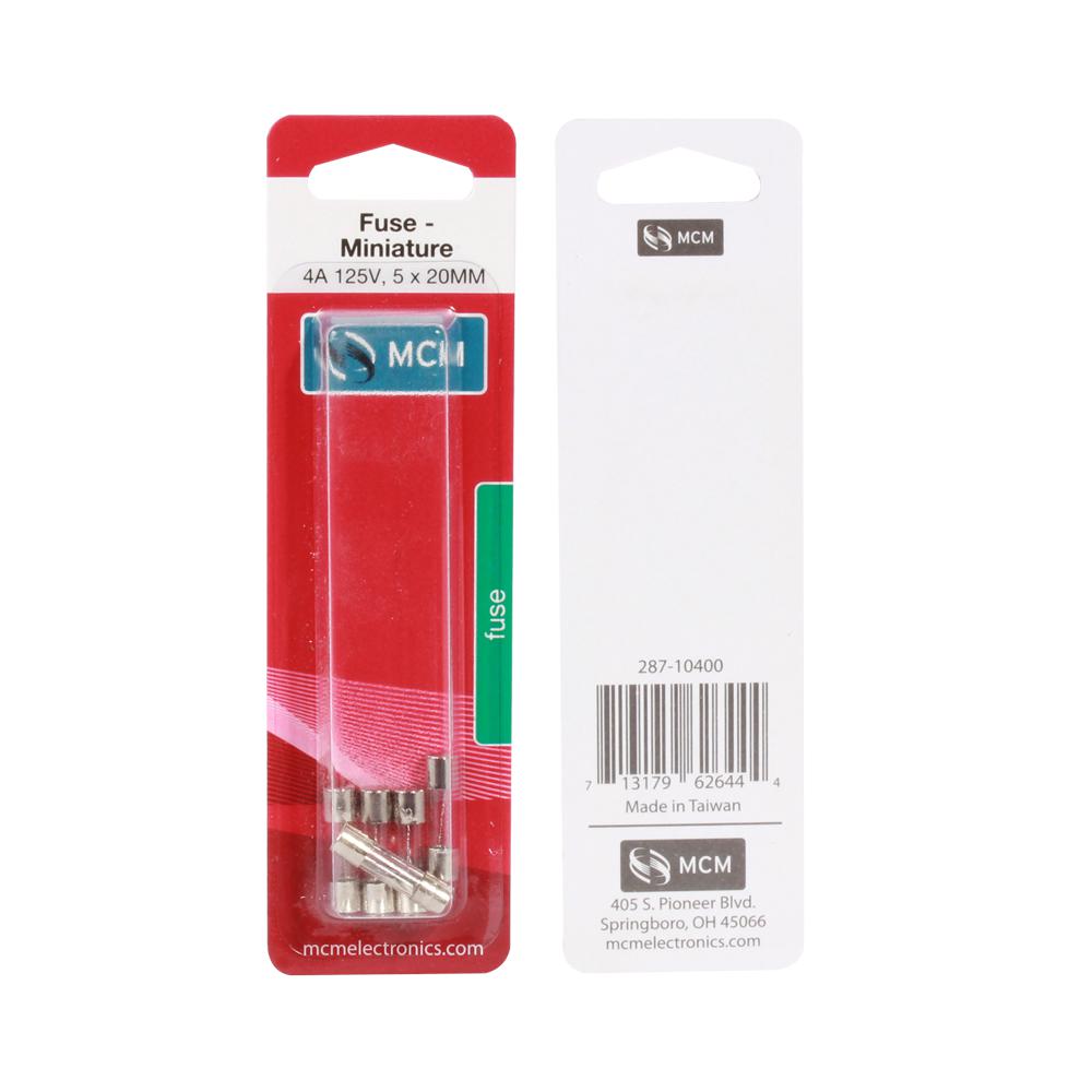 Buy MCM 4 Amp Cartridge Fuses Part Number 28710400 Online