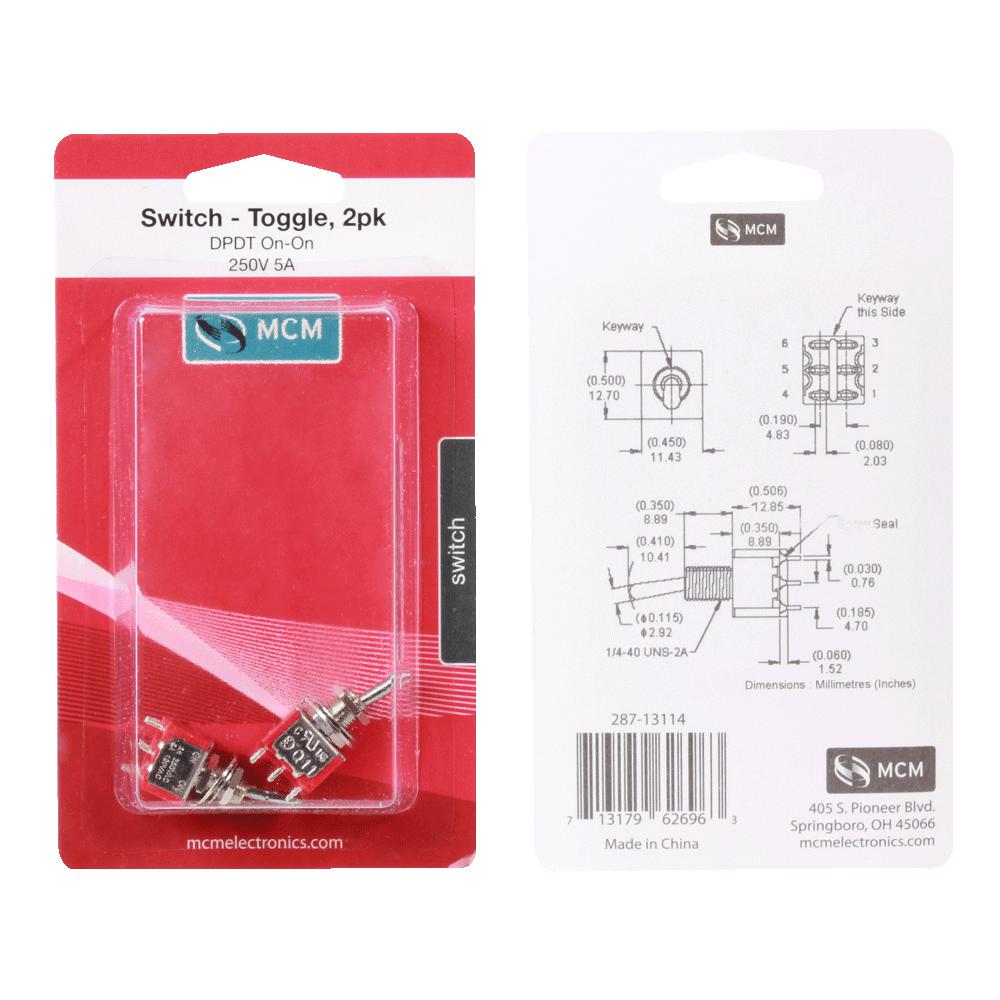 Multicomp Series Toggle Switch: 1MD1T1B1M1QE