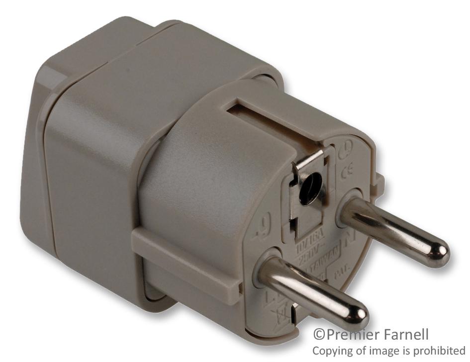 Hammond Series 298G4 European Grounded Adapter Plug: 298G4
