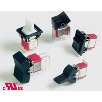 Buy E-Switch Series300 Miniature Rocker Switch Part Number 300SP4R8BLKM1RE Online