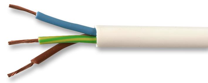 3183Y-1.25MMWHT100M MULTICOMP PRO PVC Insulated Mains Cable | myMectronic
