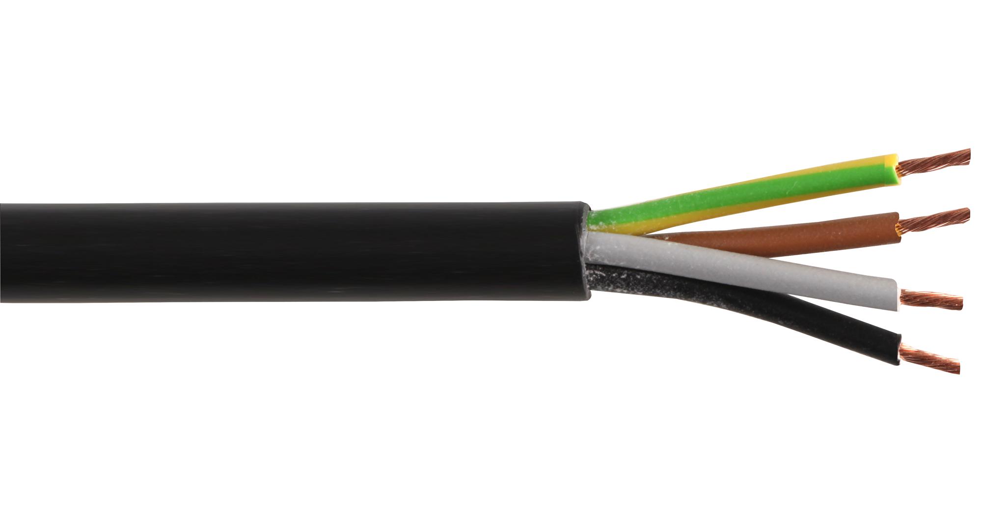 3184Y-1MMBLK MULTICOMP PRO PVC Insulated Mains Cable | myMectronic