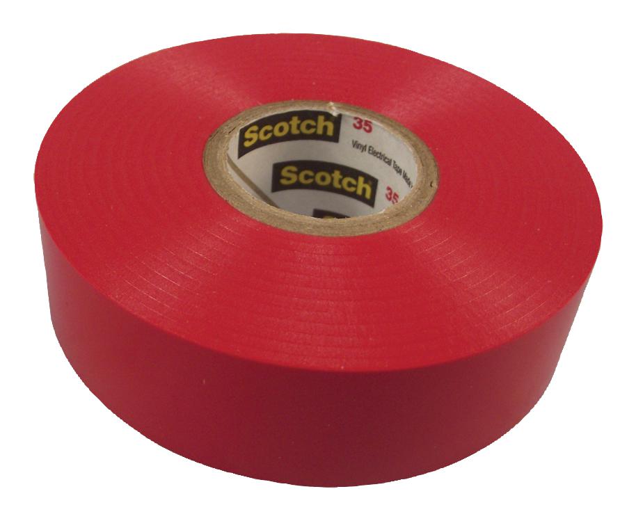 3M Series Tape: Vinyl Electrical Tape 35: 3519MMRED