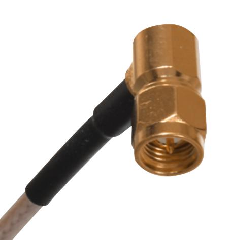 Cinch Connectivity SMA Series SMA Right Angle Plug to SMA Right Angle Plug: 4150032MM150