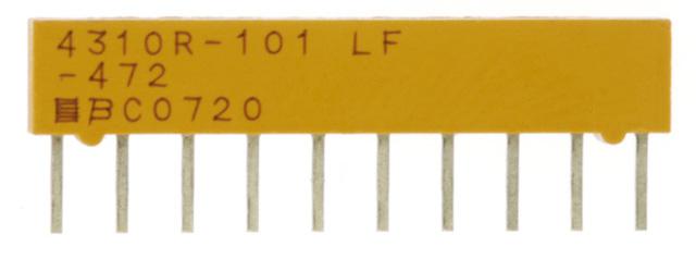 4310R-101-102LF BOURNS Molded SIP Resistor Network | myMectronic