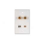 45-1602 GC ELECTRONICS Coax and Cat5e Wall Plate | myMectronic