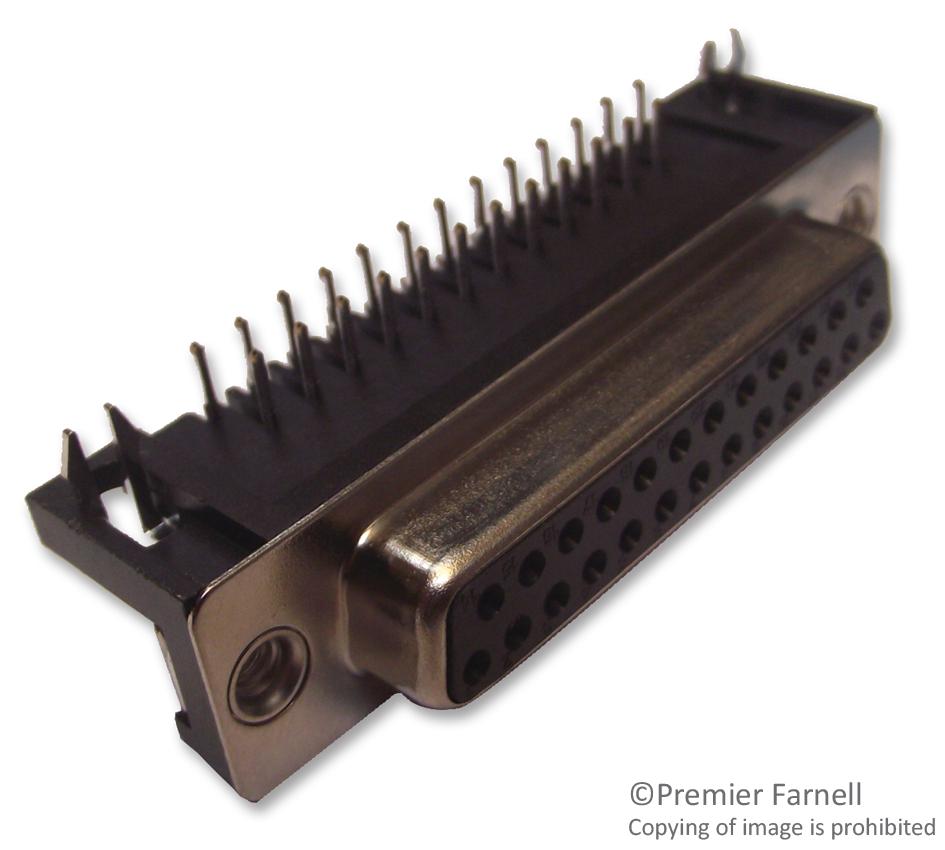 Buy multicomp Right Angle PCB Mount D-Sub Connector Part Number 5504F1-25S-02-03-F1 Online