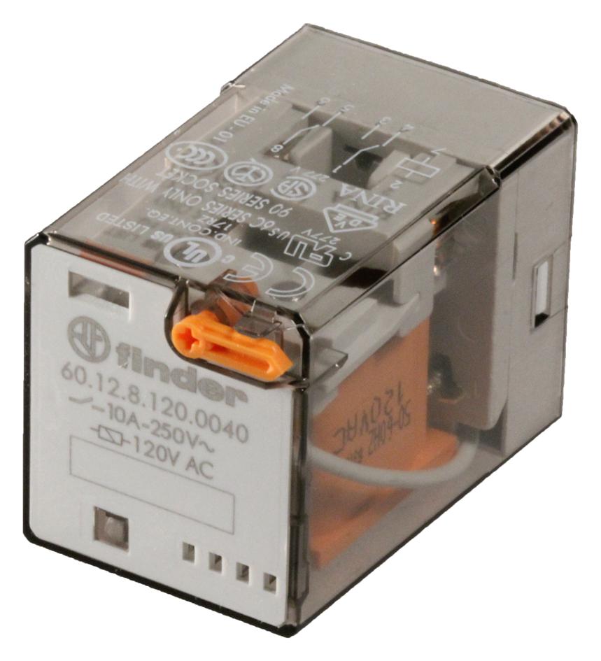 Finder Series 60 DPDT Relay: 601281200040