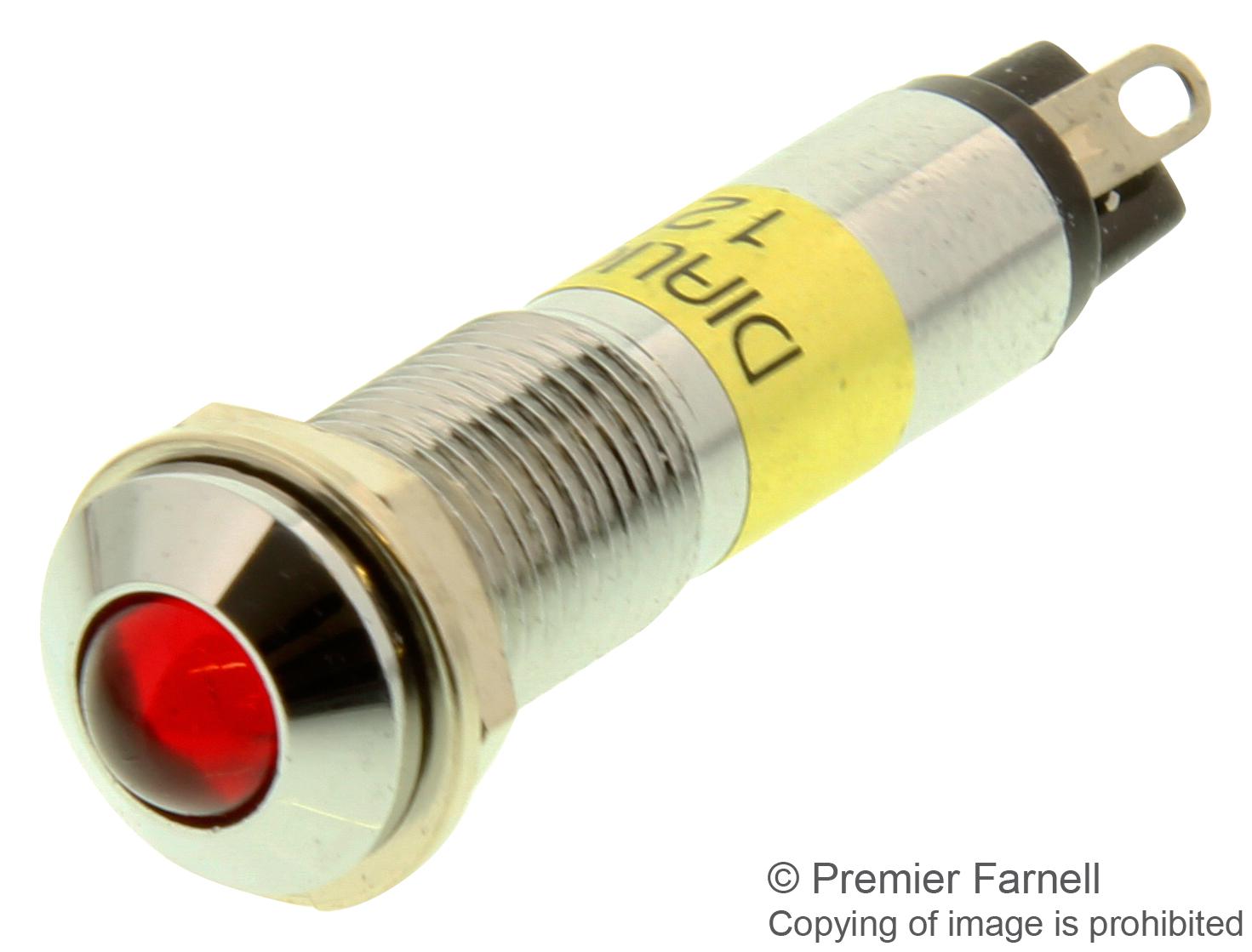 Dialight Series 609 LED Panel Mount Indicators: 609-XXXX-XXXF