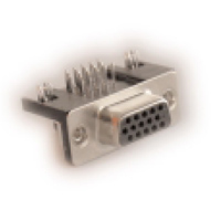 EDAC Series 634 Receptacle: 15 Contact D-Sub Connector