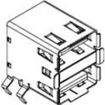 67298-3090 MOLEX / WALDOM USB Shielded I/O Receptacle | myMectronic