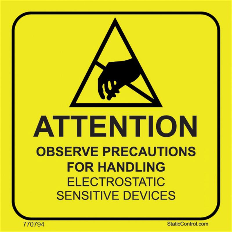 770794 SCS Self-Adhesive ESD Warning Label | myMectronic