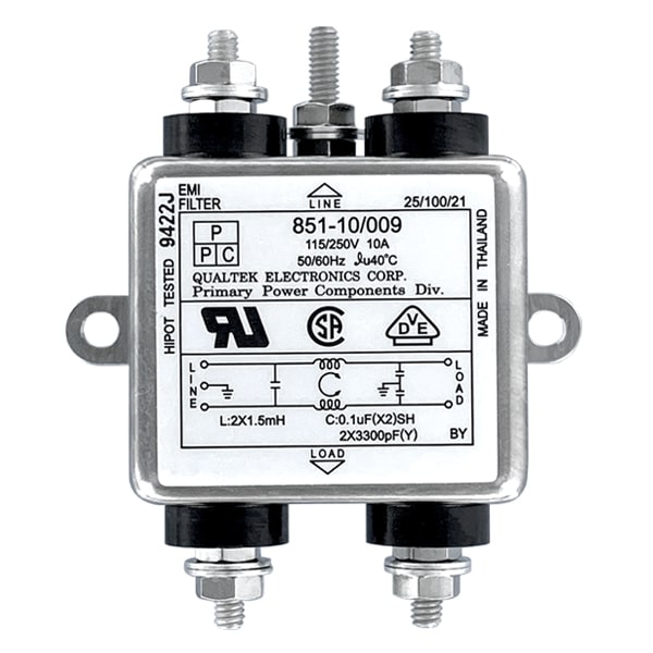 Qualtek Series 9440/9009 EMI Filter Reliable Noise Suppression: 85110009