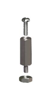 Keyelco Series Standoff: 8799 Aluminum PC/104 Mounting Kit