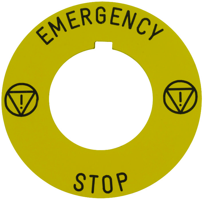 Schneider Electric 9001KN9330 – Reliable Emergency Stop Legend Plate for Industrial Applications