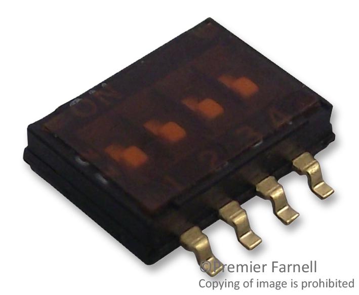 Omron Series A6H DIP Switch: 4-Pole Surface Mount Compact Switch