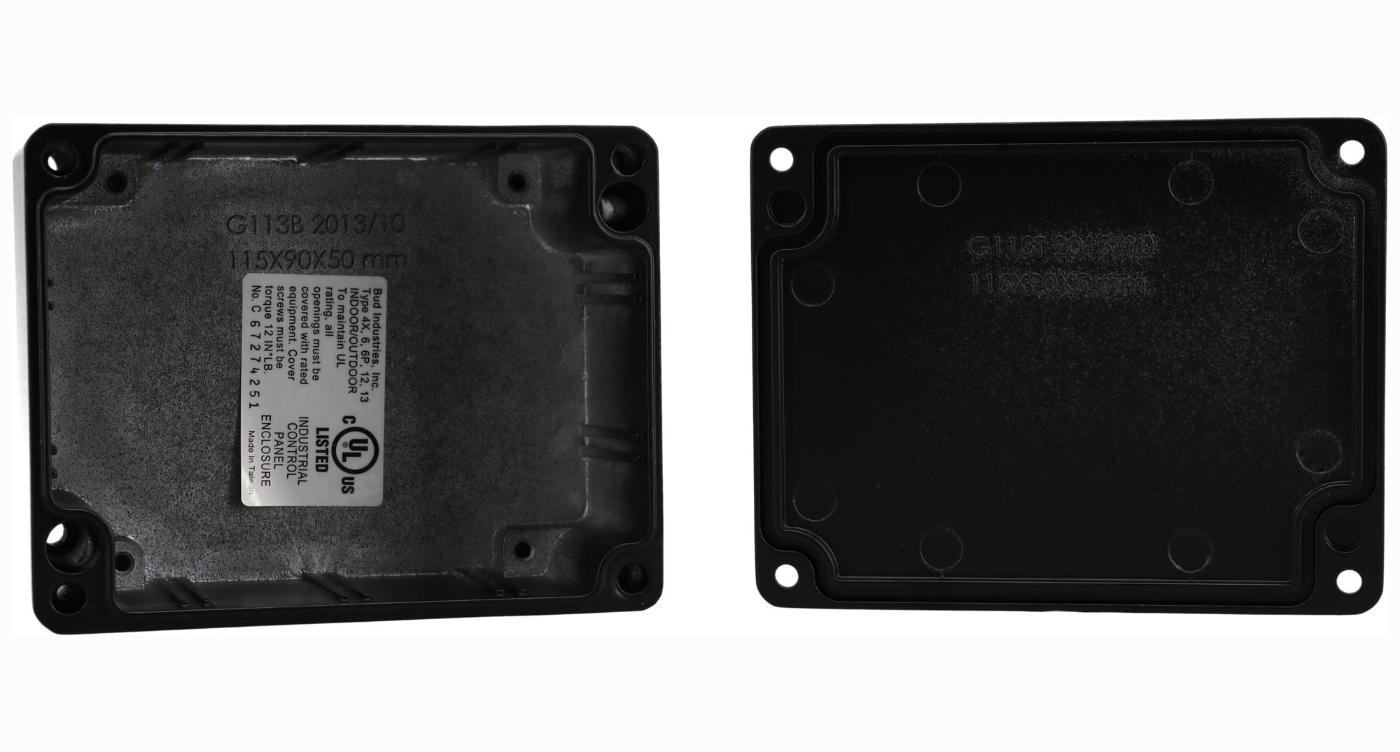 Bud Industries Series AN-A Aluminum IP68 Enclosure: AN1304AB