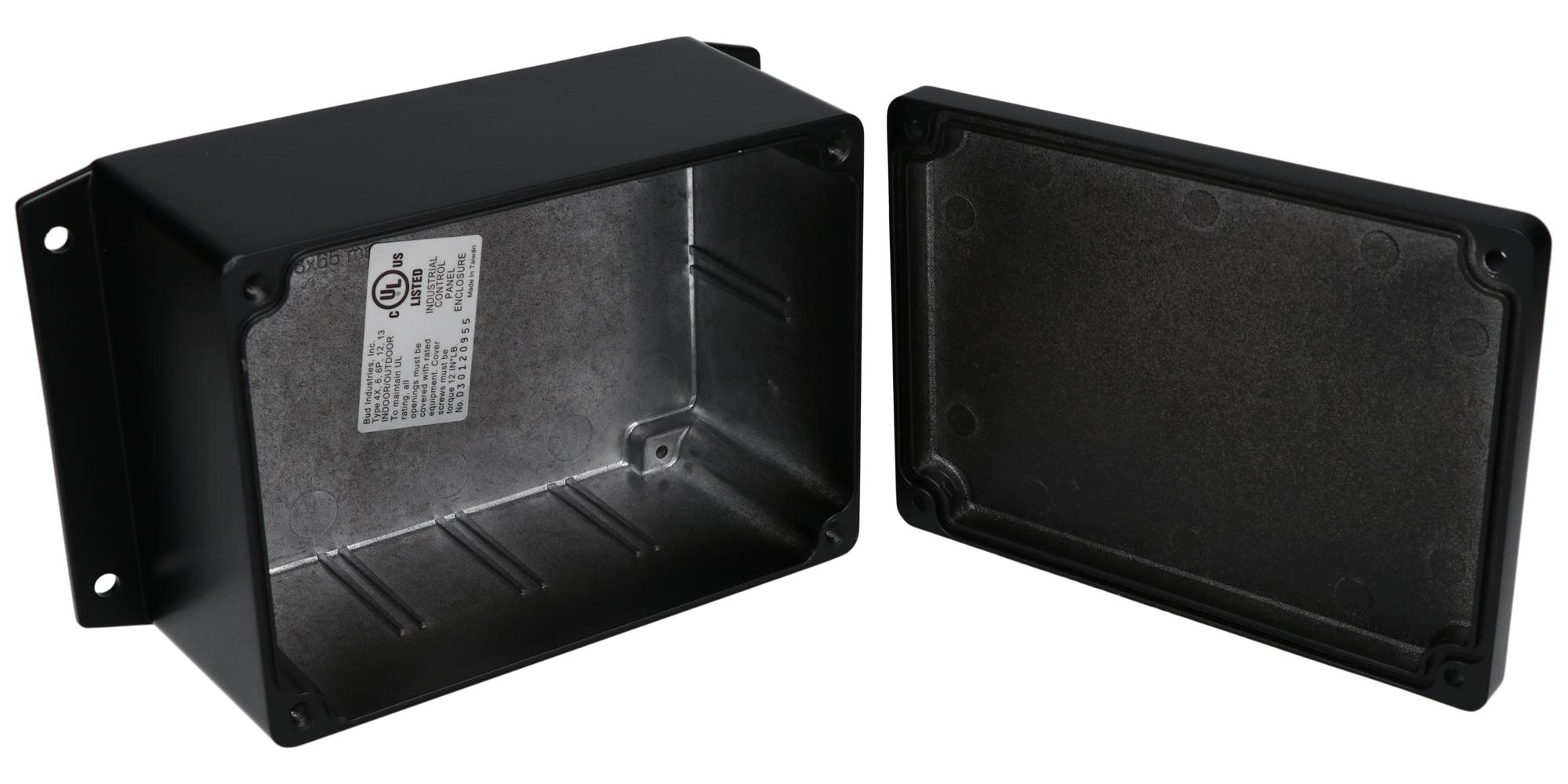 Bud Industries Series Enclosure AN2855AB: Aluminum IP68 NEMA/UL Type 4, 4X, 6, 6P, 12, 13