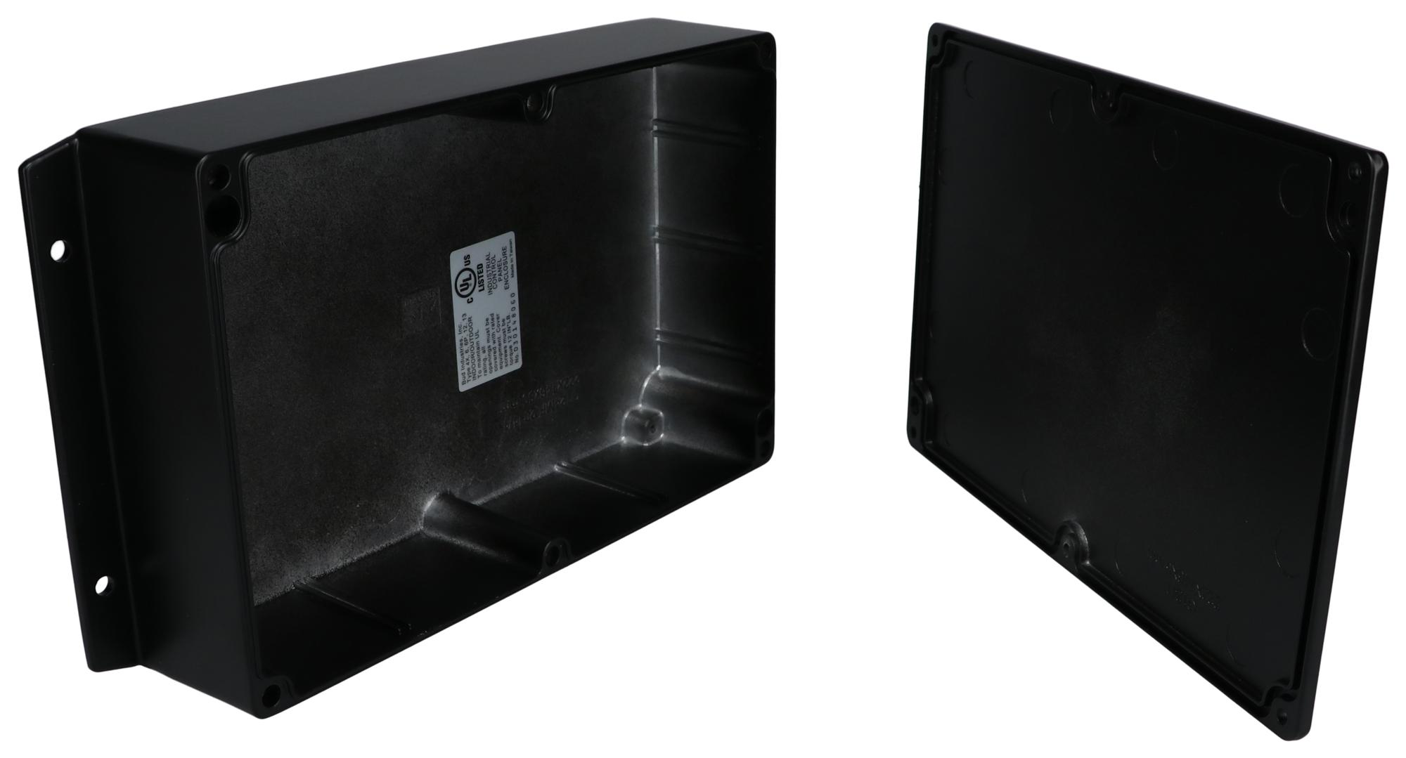 Bud Industries Series AN: Aluminum IP68 Enclosure with External Mounting Bracket: AN2857AB